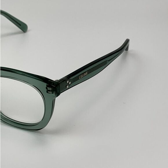 NEW Celine Eyeglasses CL5004IN 48093 Square Transparent Teal Unisex Authentic - Picture 3 of 10
